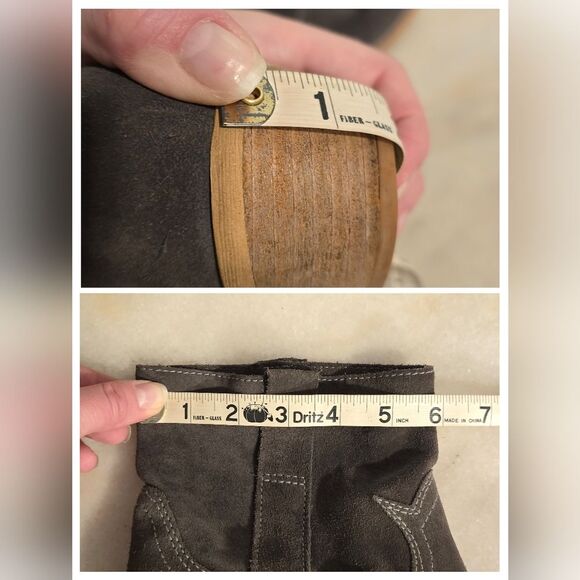 Sam Edelman Myron cowgirl boots grey suede western rodeo - Picture 6 of 11